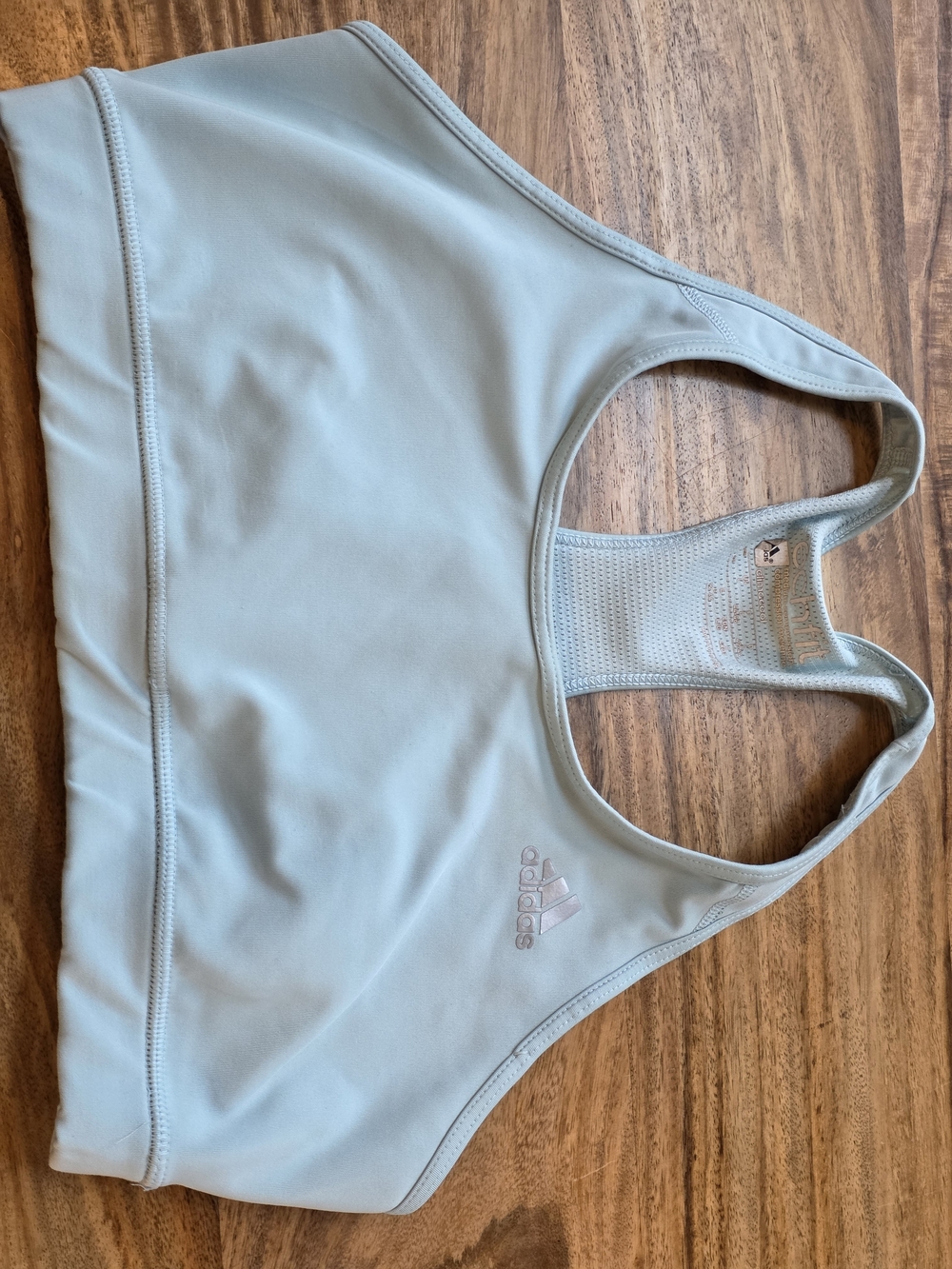 Adidas Optime Climacool Workout Bra- Light Blue- Size Large